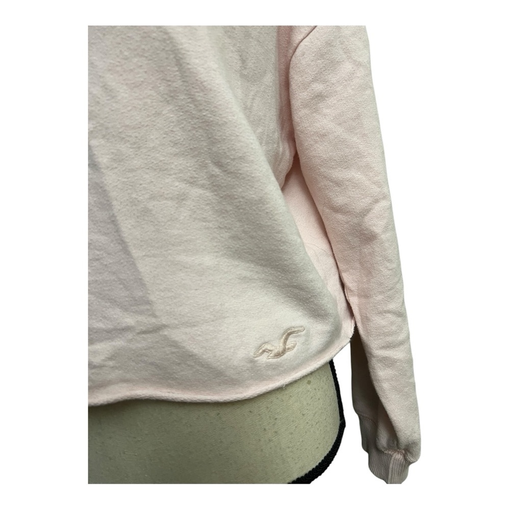 Vintage Y2K Hollister Pink Cropped Sweatshirt with Black Accents Size M - Picture 5 of 5